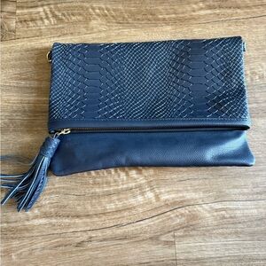 Gigi NY Navy Clutch with Tassel
